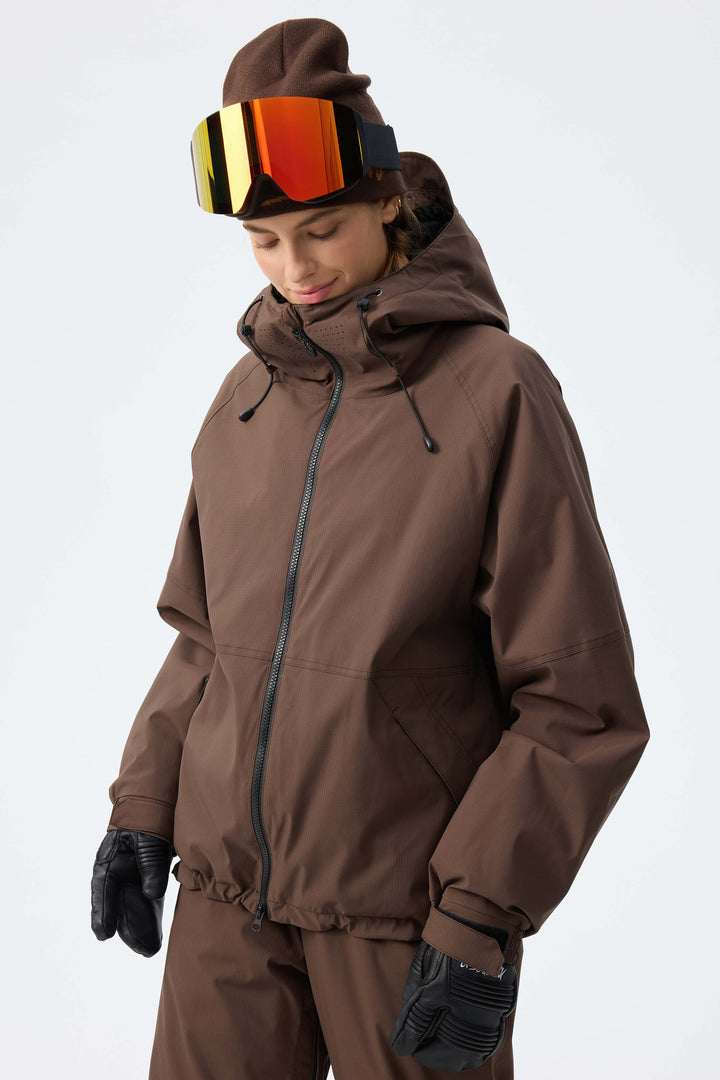 Women's Ice Blue Recycled Minimalist Insulated Snow Jacket
