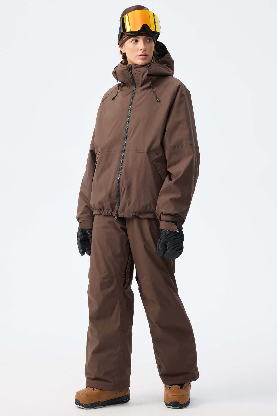 Women's Black Recycled Minimalist Insulated Snow Jacket