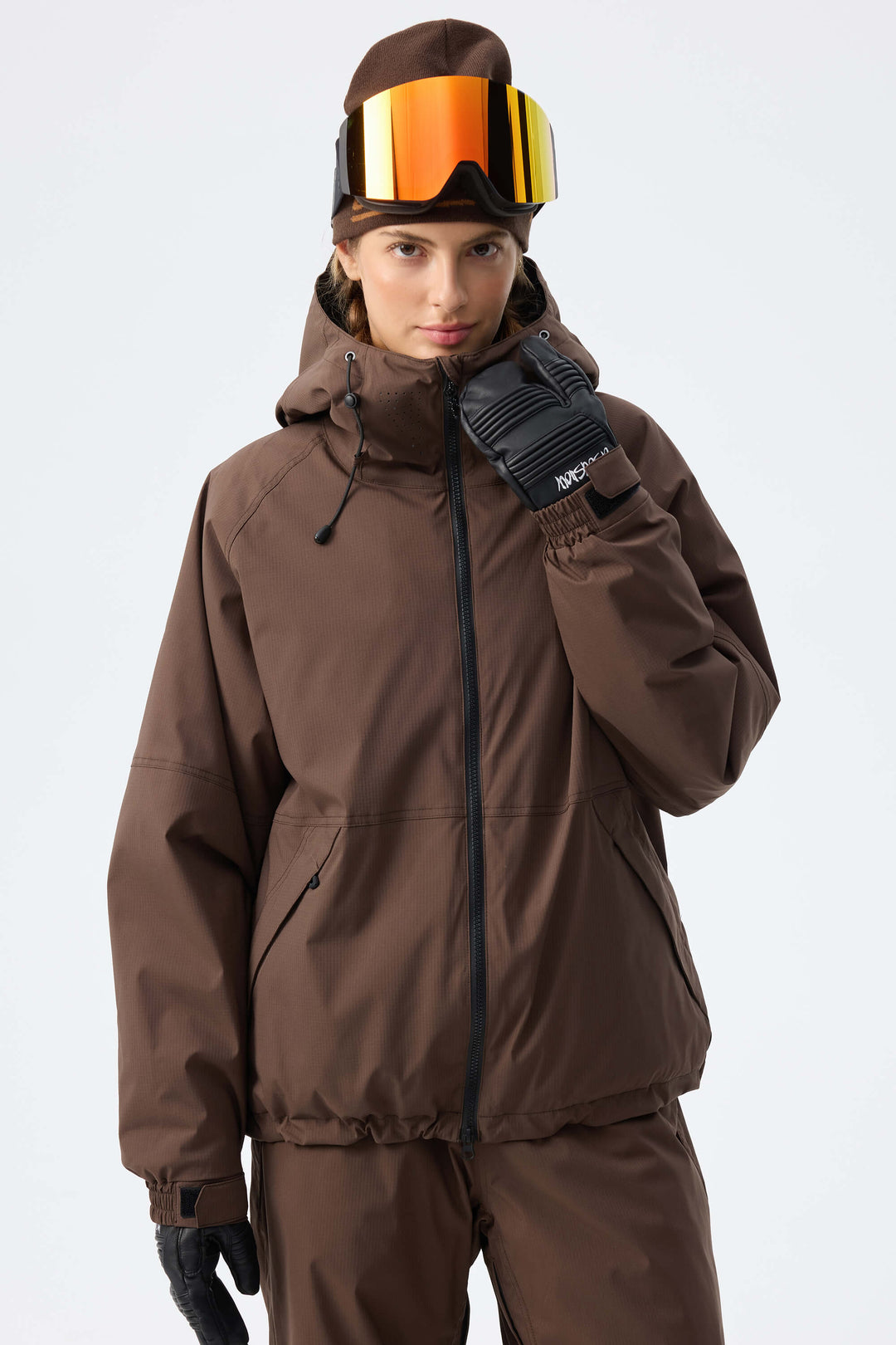 Women's Black Recycled Minimalist Insulated Snow Jacket