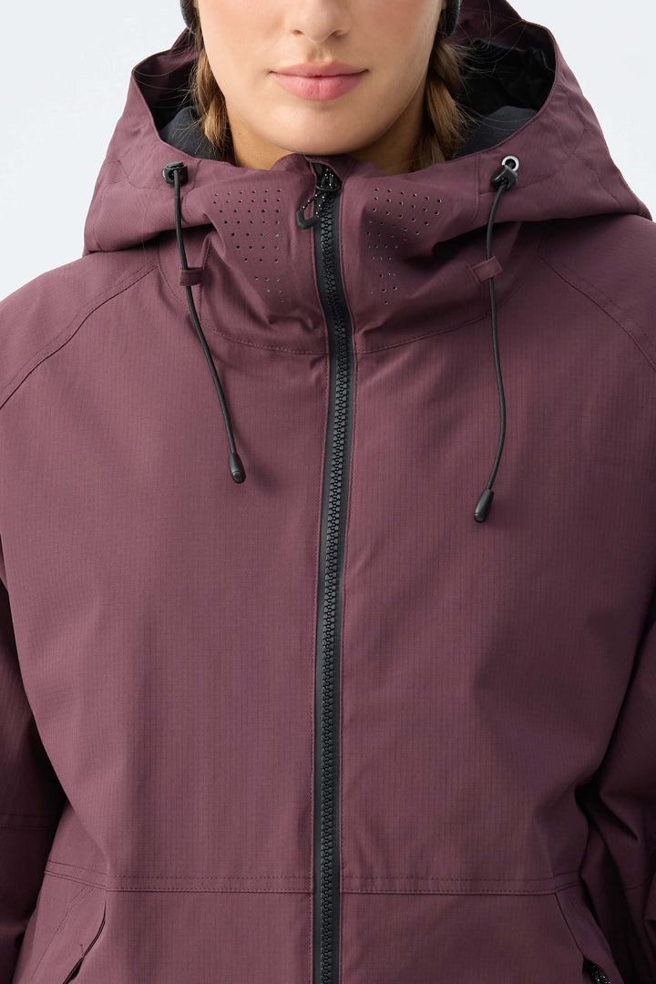 Women's Plum Noir Recycled Minimalist Insulated Snow Jacket