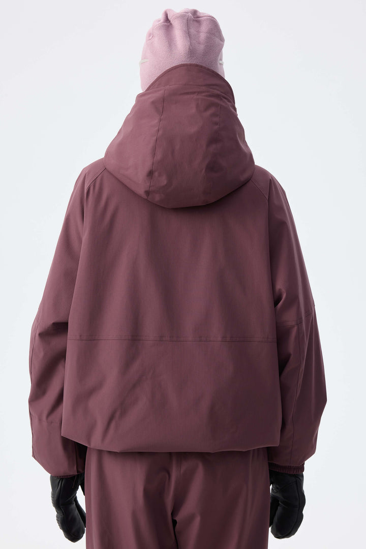 Women's Plum Noir Recycled Minimalist Insulated Snow Jacket