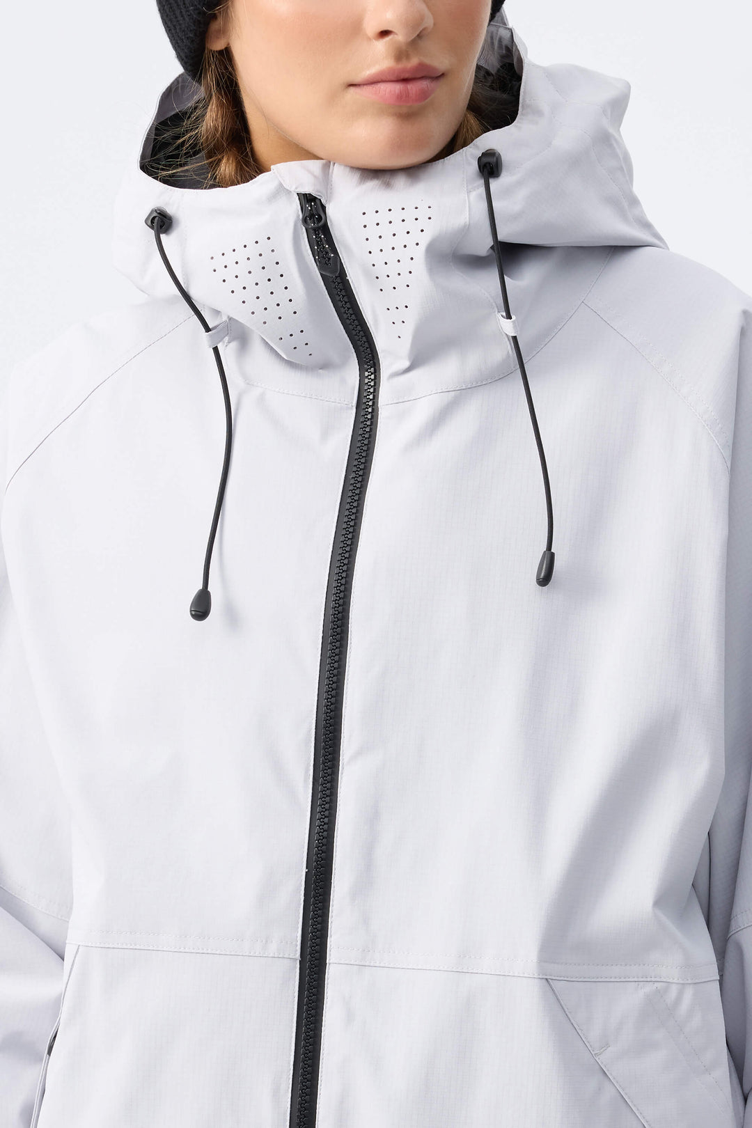 Women's Light Grey Recycled Minimalist Insulated Snow Jacket