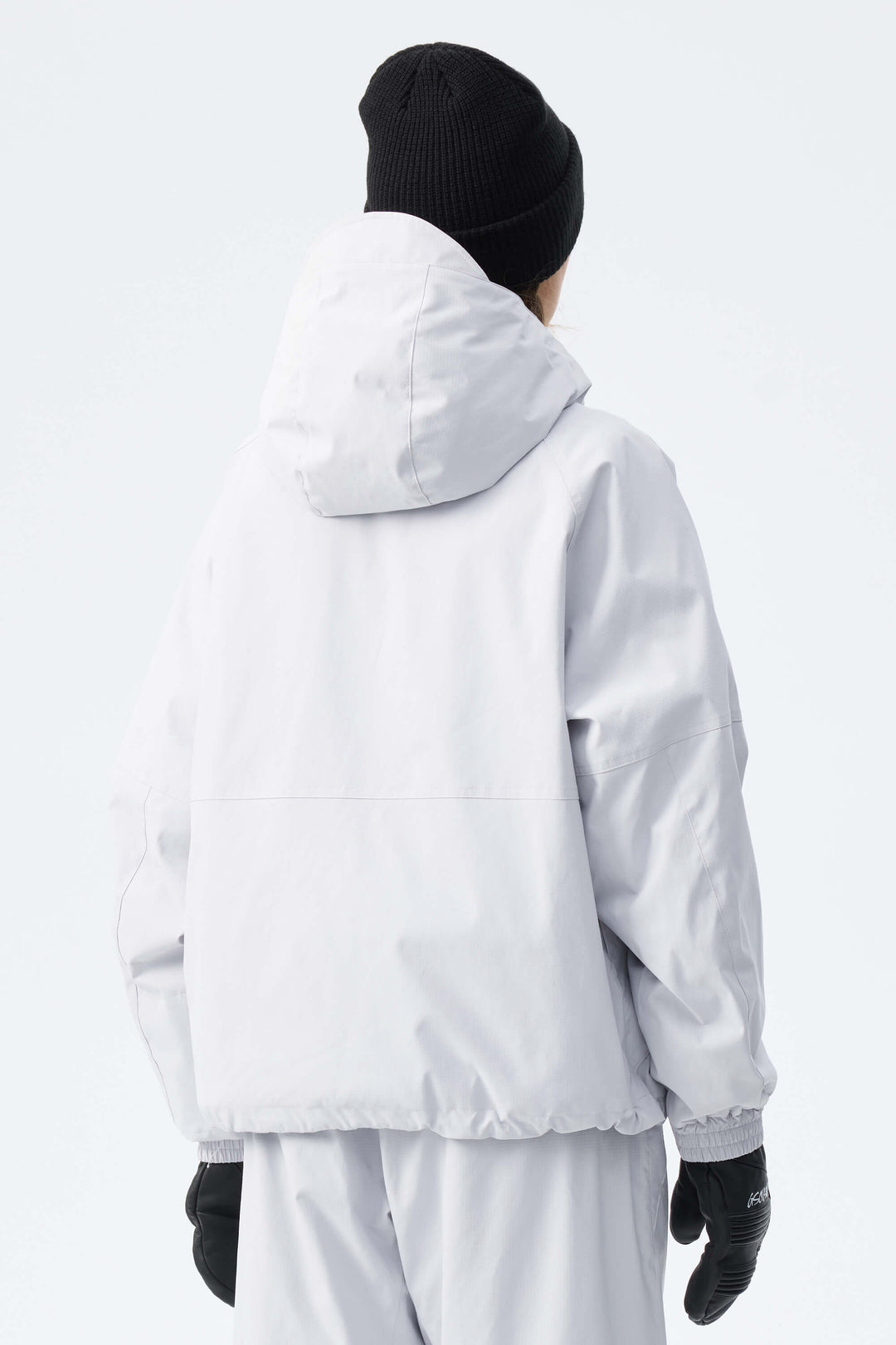 Women's Light Grey Recycled Minimalist Insulated Snow Jacket