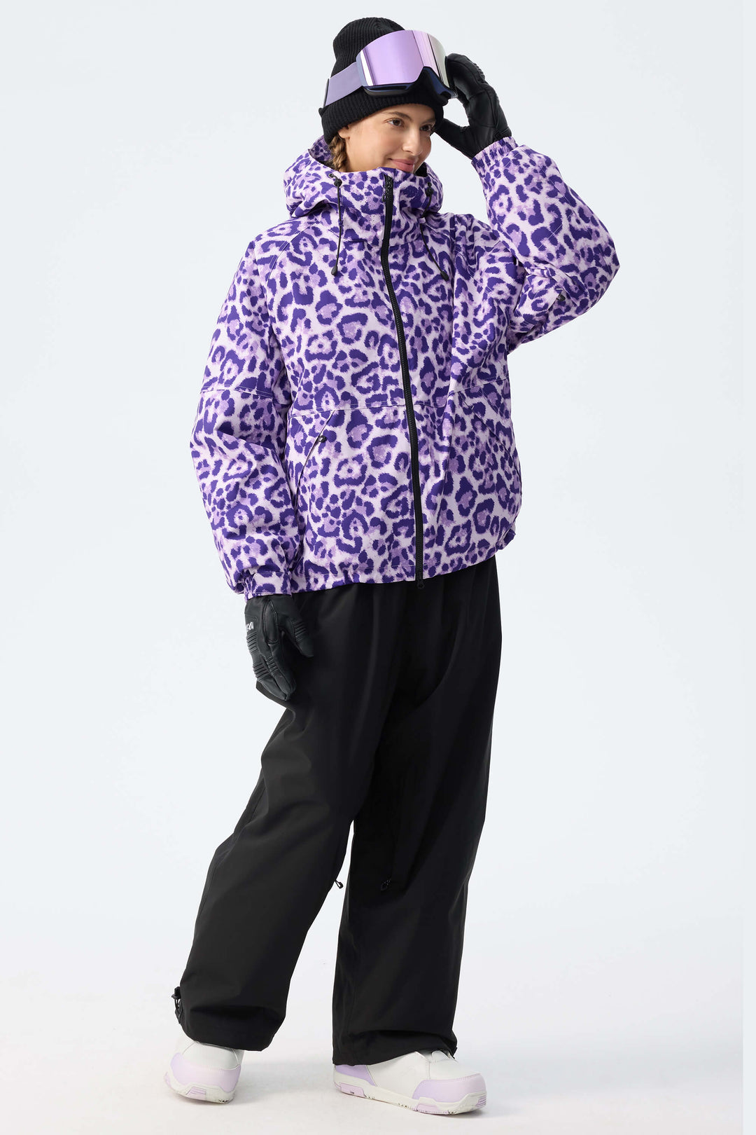 Women's Black Recycled Minimalist Insulated Snow Jacket