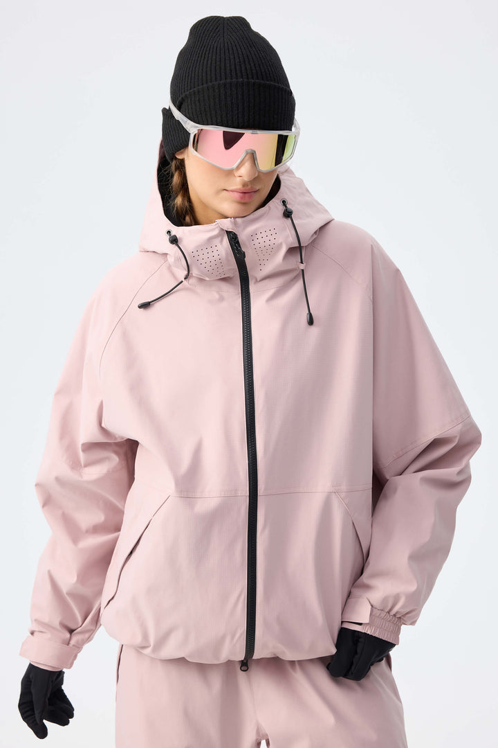 Women's Black Recycled Minimalist Insulated Snow Jacket