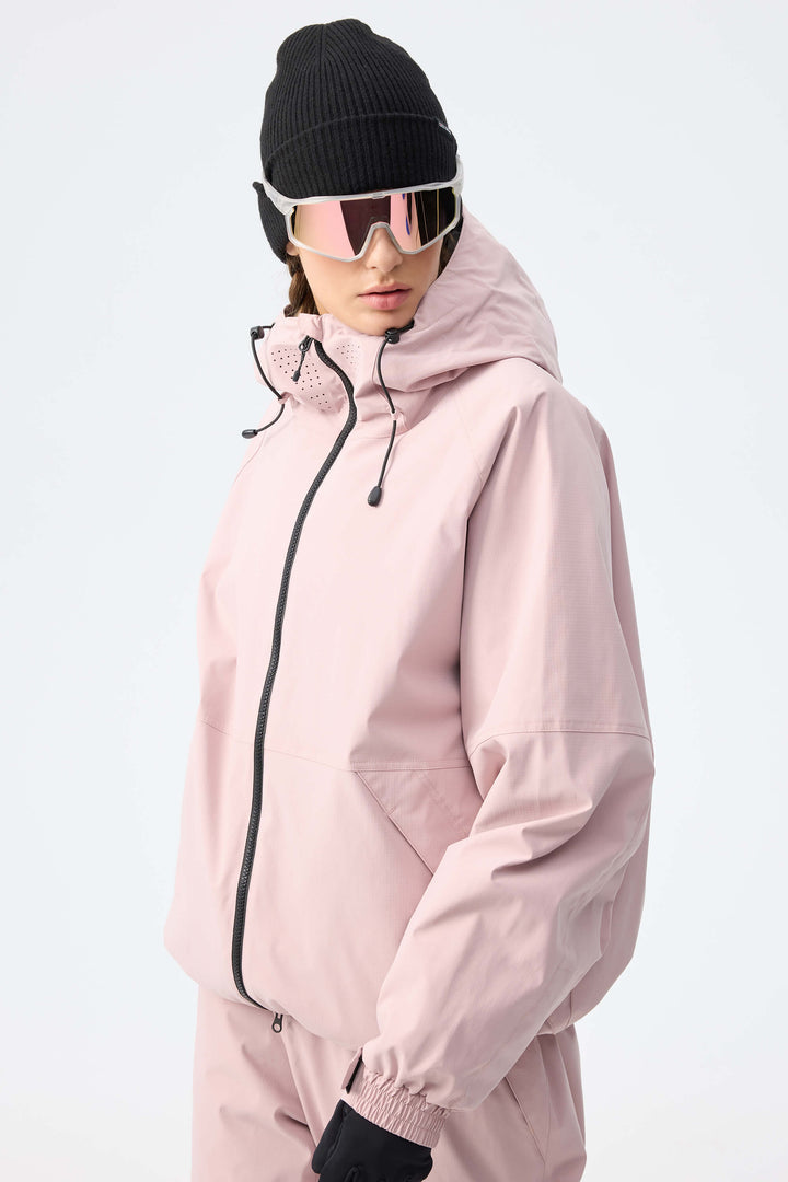 Women's Black Recycled Minimalist Insulated Snow Jacket