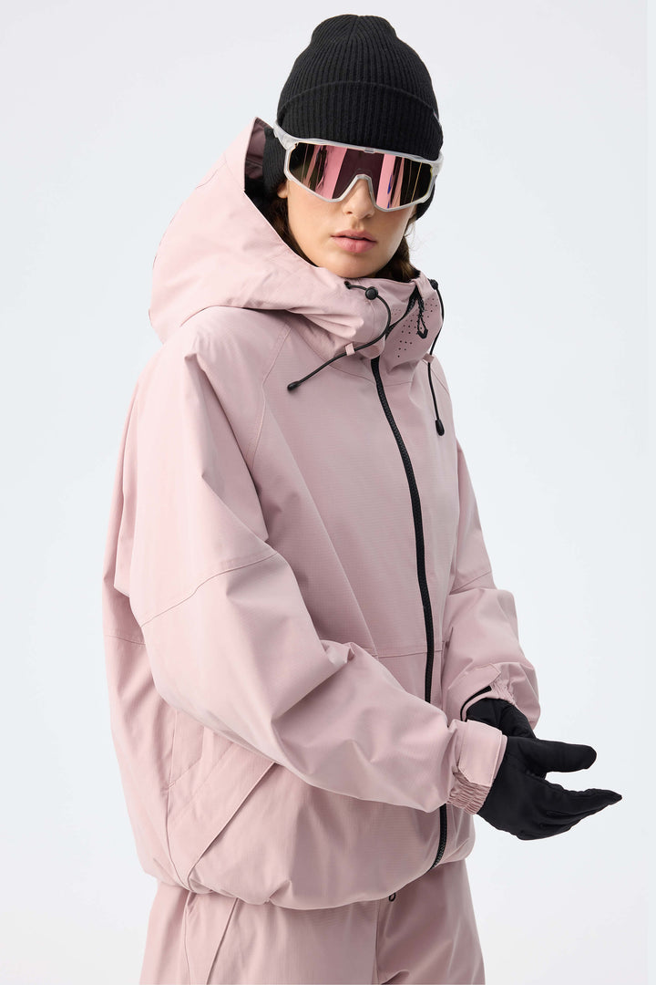 Women's Lavender Recycled Minimalist Insulated Snow Jacket