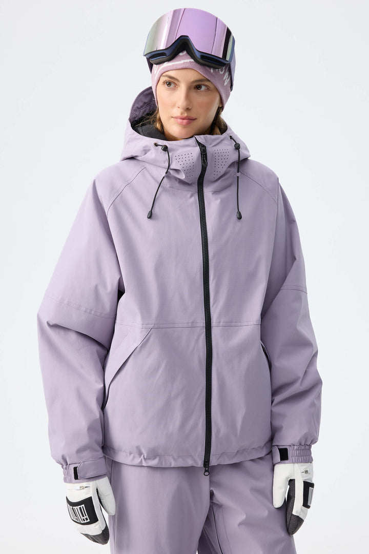 Women's Black Recycled Minimalist Insulated Snow Jacket