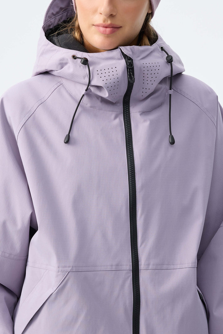 Women's Lavender Recycled Minimalist Insulated Snow Jacket