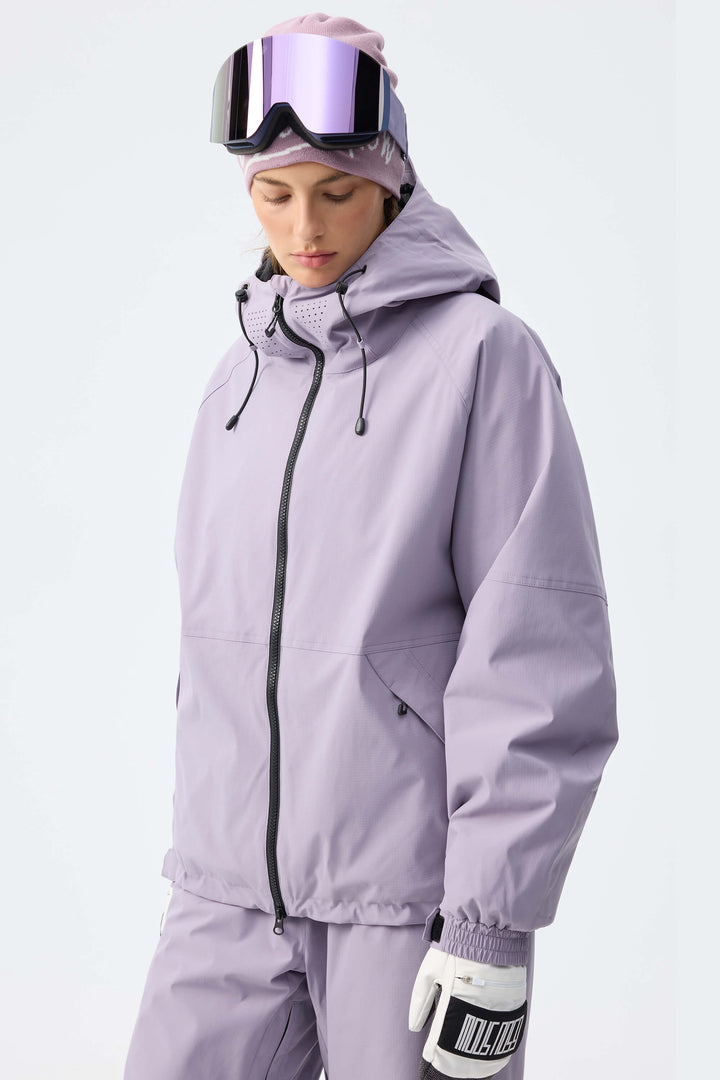 Women's Black Recycled Minimalist Insulated Snow Jacket