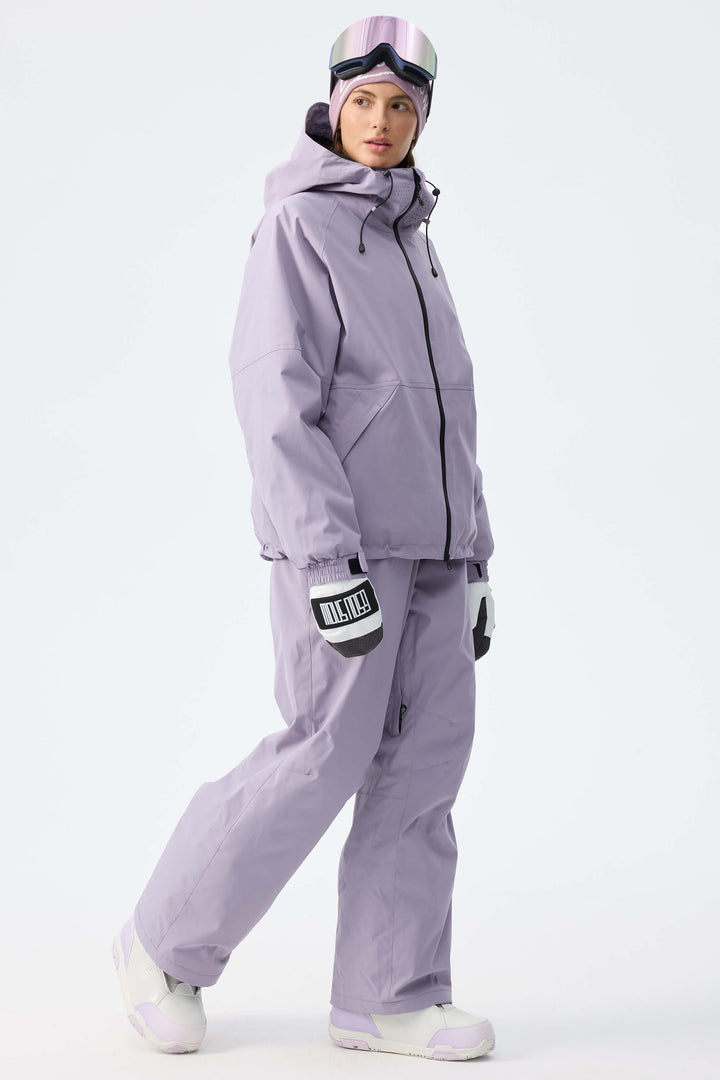 Women's Black Recycled Minimalist Insulated Snow Jacket