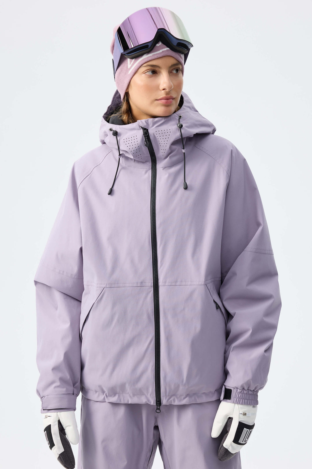 Women's Lavender Recycled Minimalist Insulated Snow Jacket