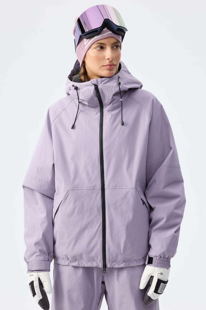 Women's Lavender Recycled Minimalist Insulated Snow Jacket