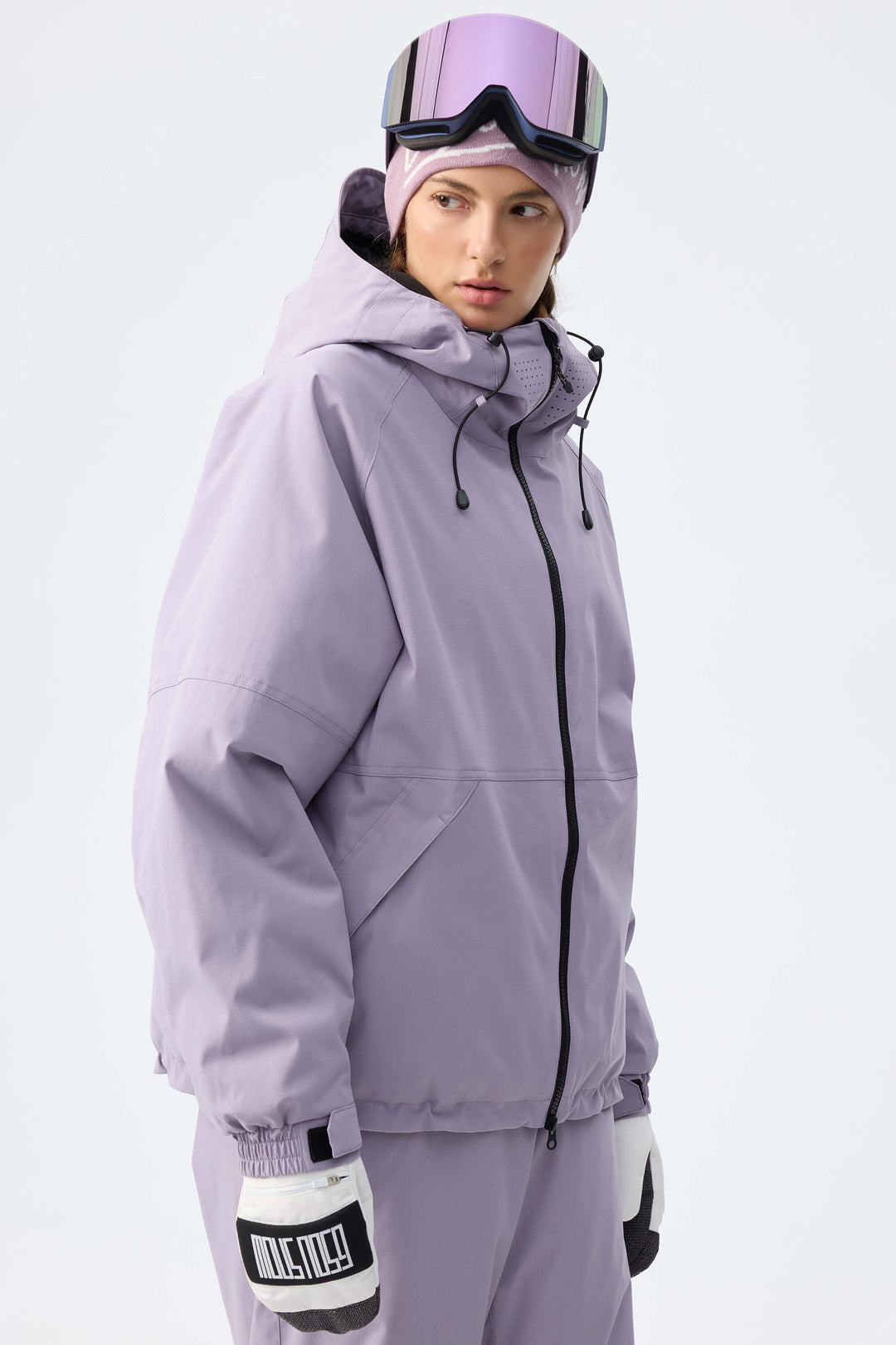 Women's Lavender Recycled Minimalist Insulated Snow Jacket