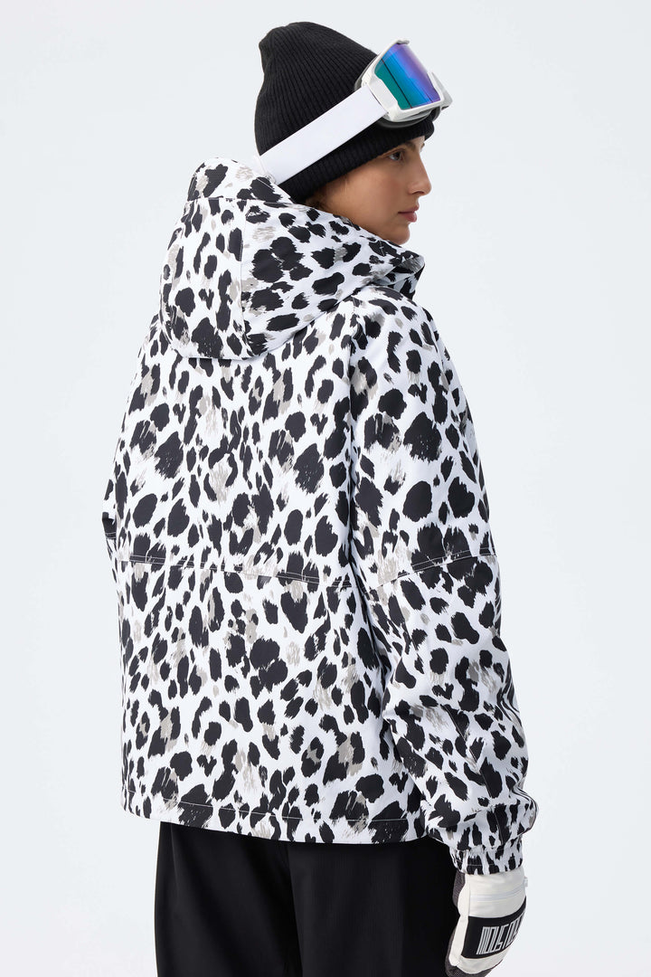 Women's Mono Leopard Recycled Minimalist Insulated Snow Jacket