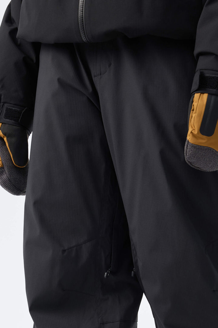 Women's Black Recycled Minimalist Insulated Snow Pants