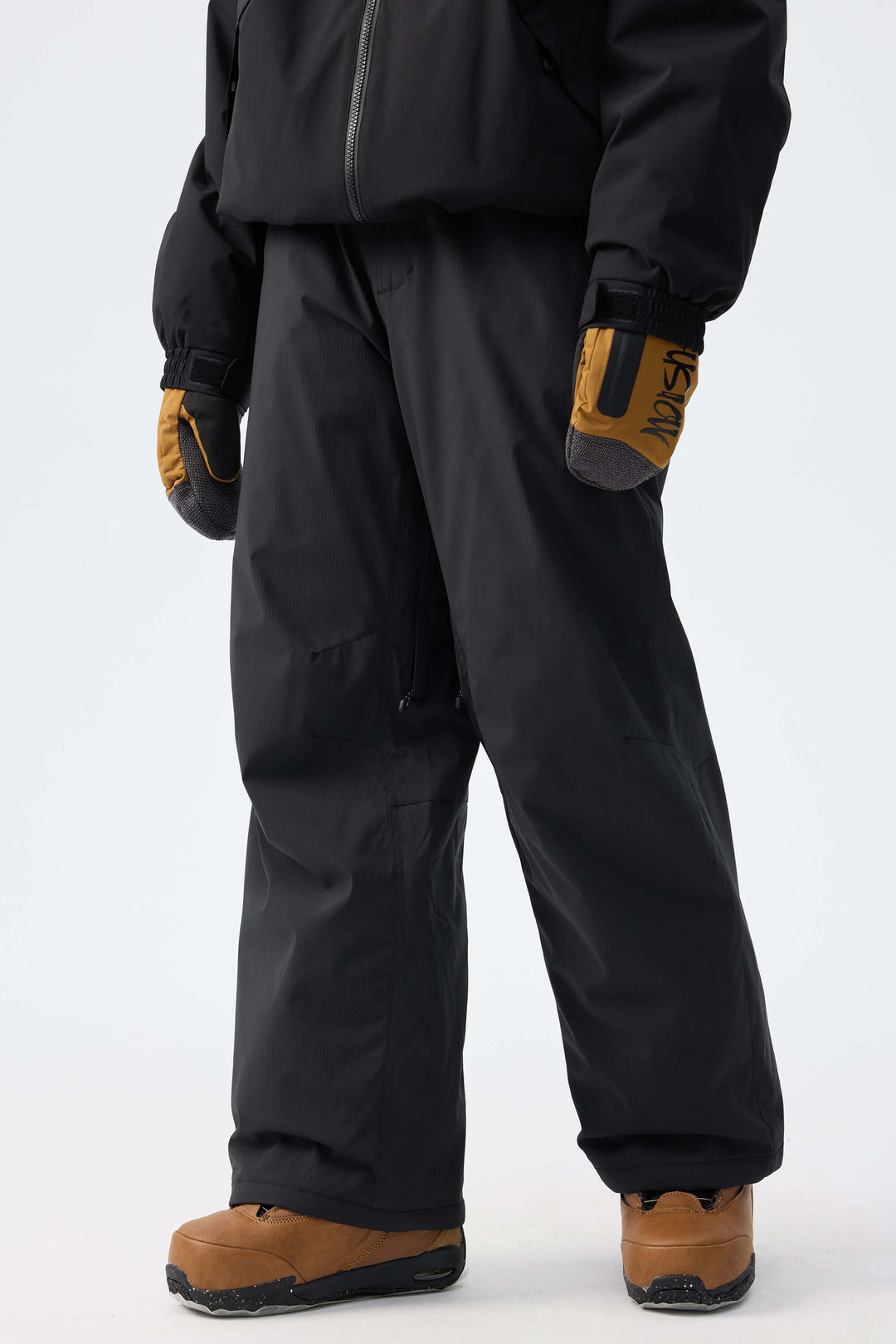 Women's Black Recycled Minimalist Insulated Snow Pants