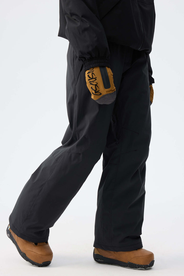 Women's Black Recycled Minimalist Insulated Snow Pants