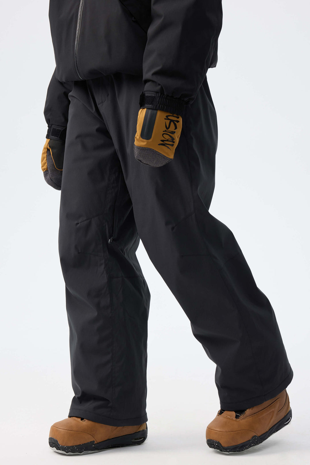 Women's Black Recycled Minimalist Insulated Snow Pants