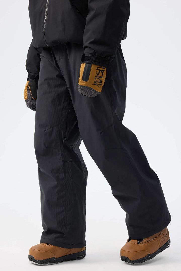 Women's Black Recycled Minimalist Insulated Snow Pants