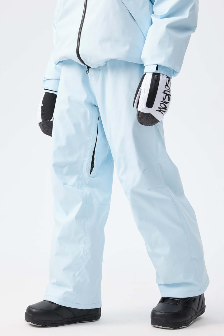 Women's Light Grey Recycled Minimalist Insulated Snow Pants