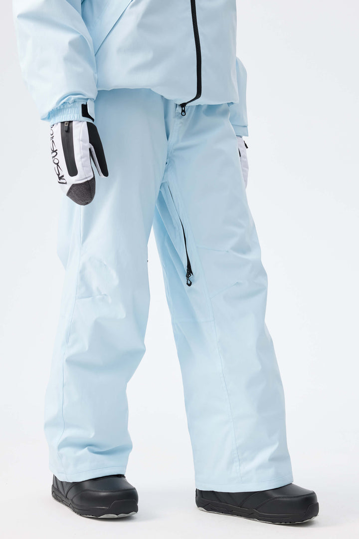 Women's Light Grey Recycled Minimalist Insulated Snow Pants