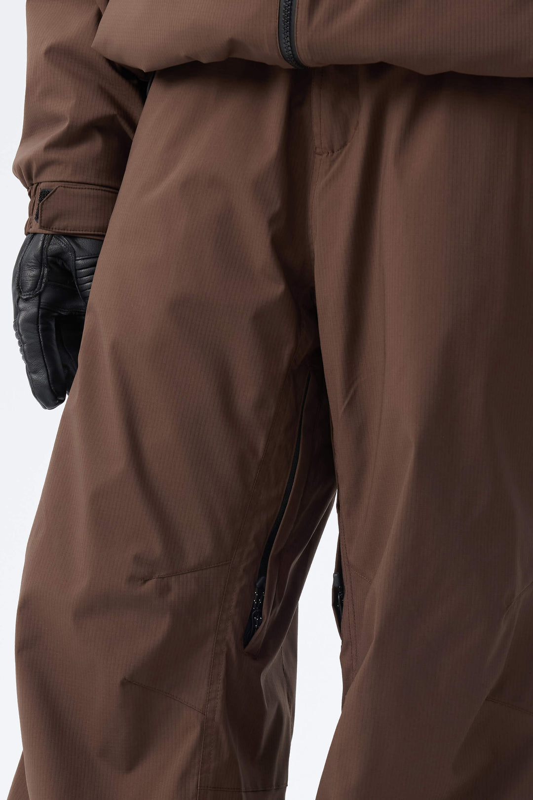 Women's Brown Recycled Minimalist Insulated Snow Pants