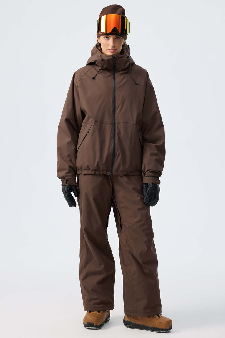 Women's Black Recycled Minimalist Insulated Snow Pants