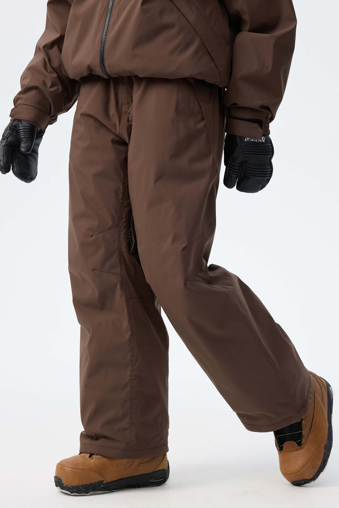 Women's Brown Recycled Minimalist Insulated Snow Pants