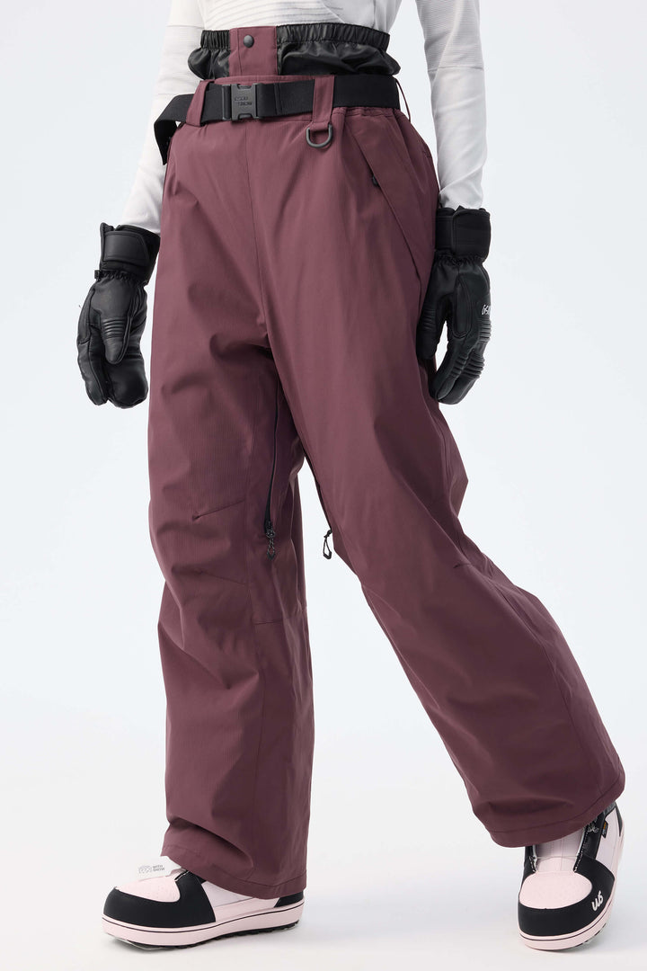 Women's Black Recycled Minimalist Insulated Snow Pants