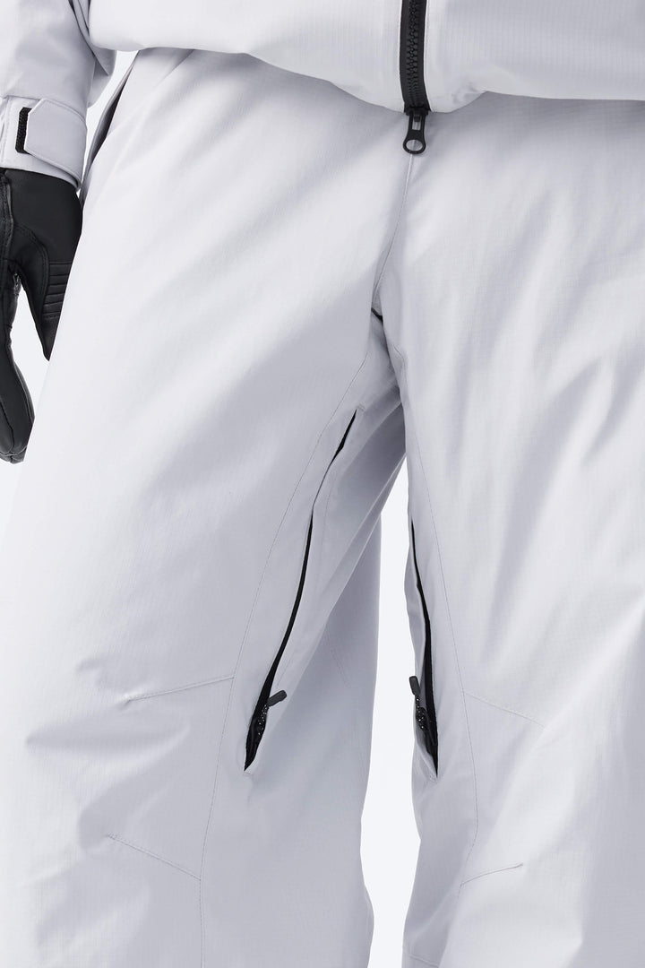 Women's Light Grey Recycled Minimalist Insulated Snow Pants