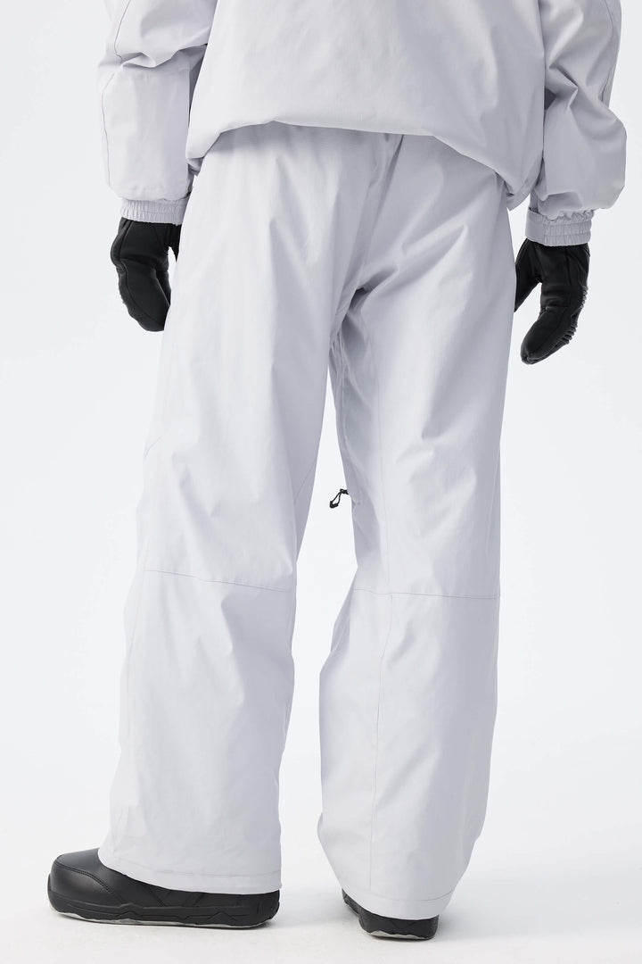 Women's Light Grey Recycled Minimalist Insulated Snow Pants