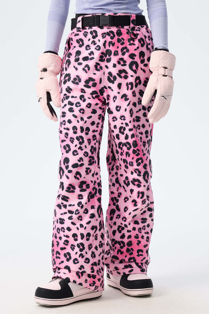 Women's Pink Recycled Minimalist Insulated Snow Pants
