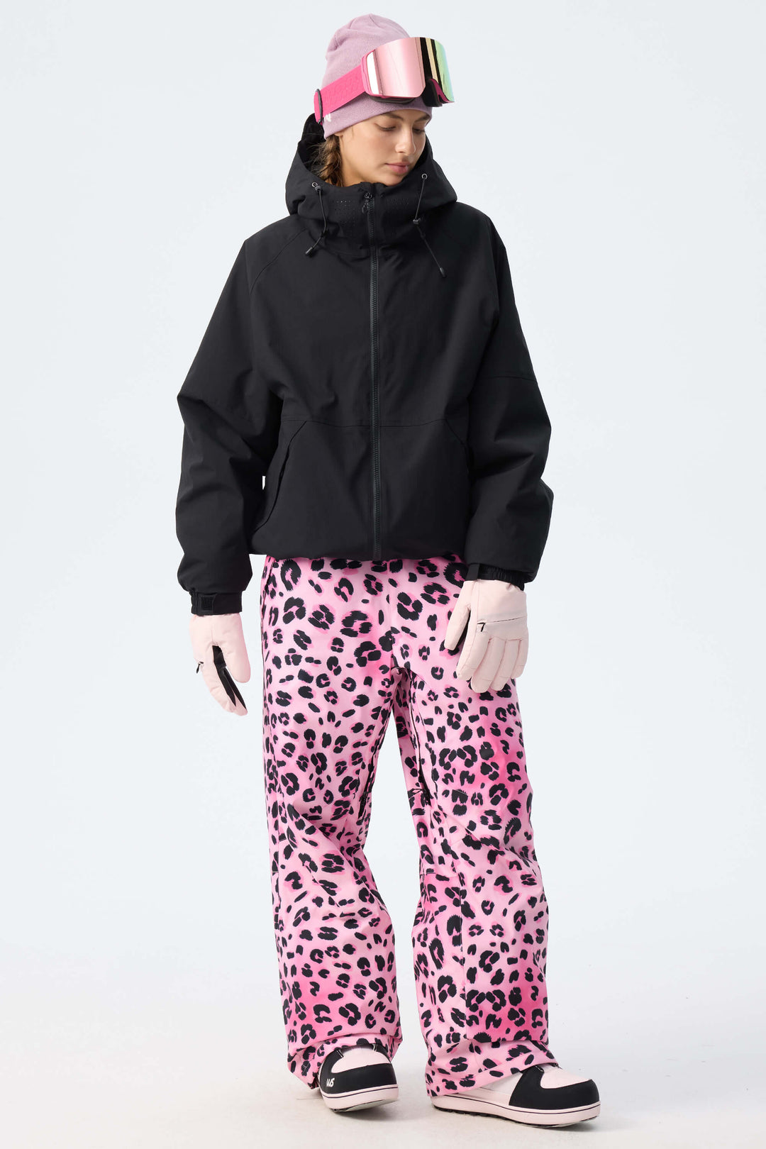 Women's Black Recycled Minimalist Insulated Snow Pants