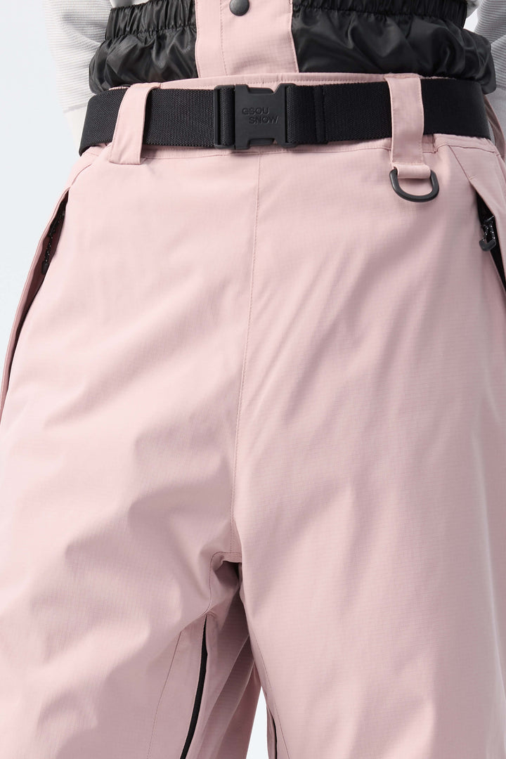 Women's Pink Recycled Minimalist Insulated Snow Pants