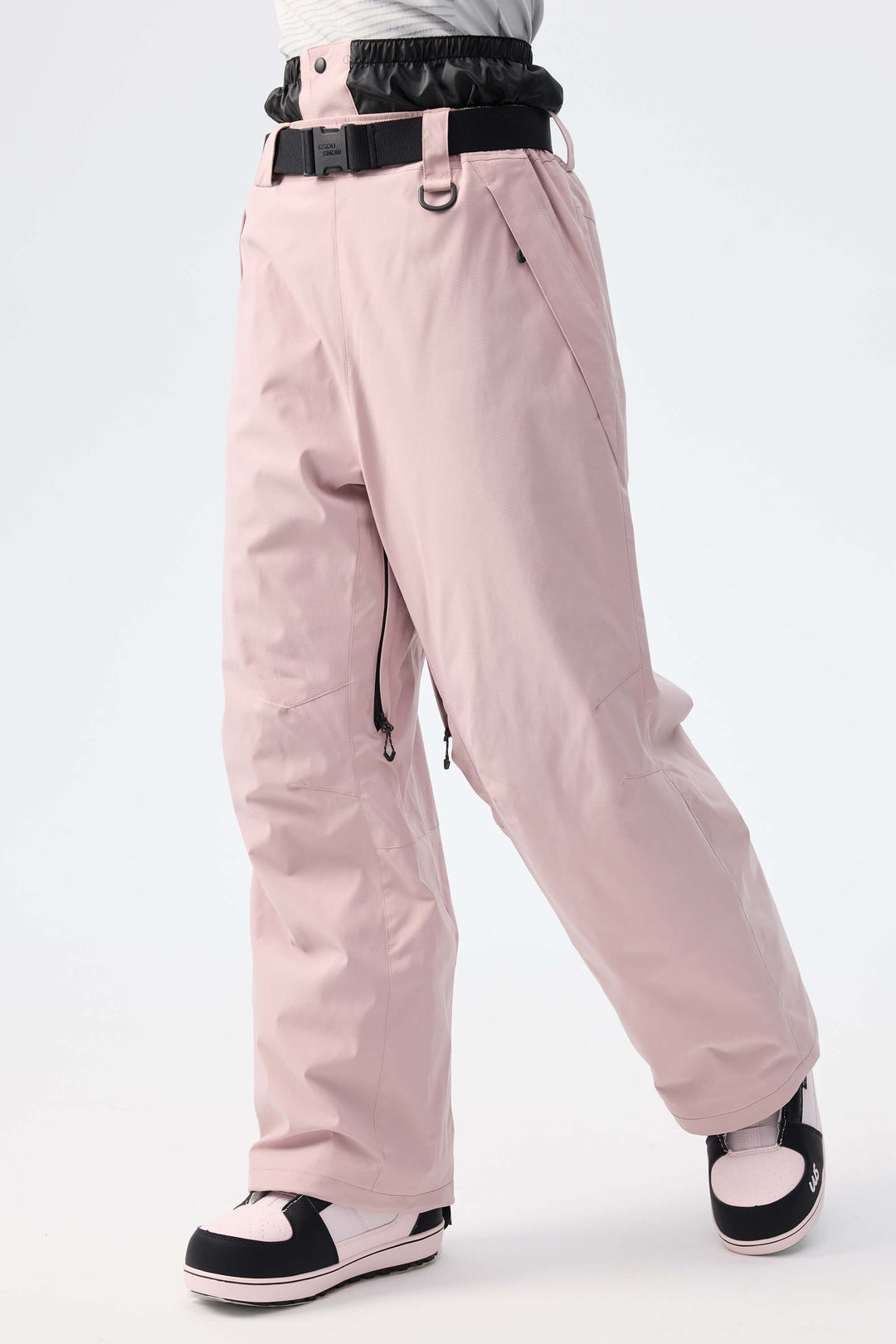 Women's Black Recycled Minimalist Insulated Snow Pants