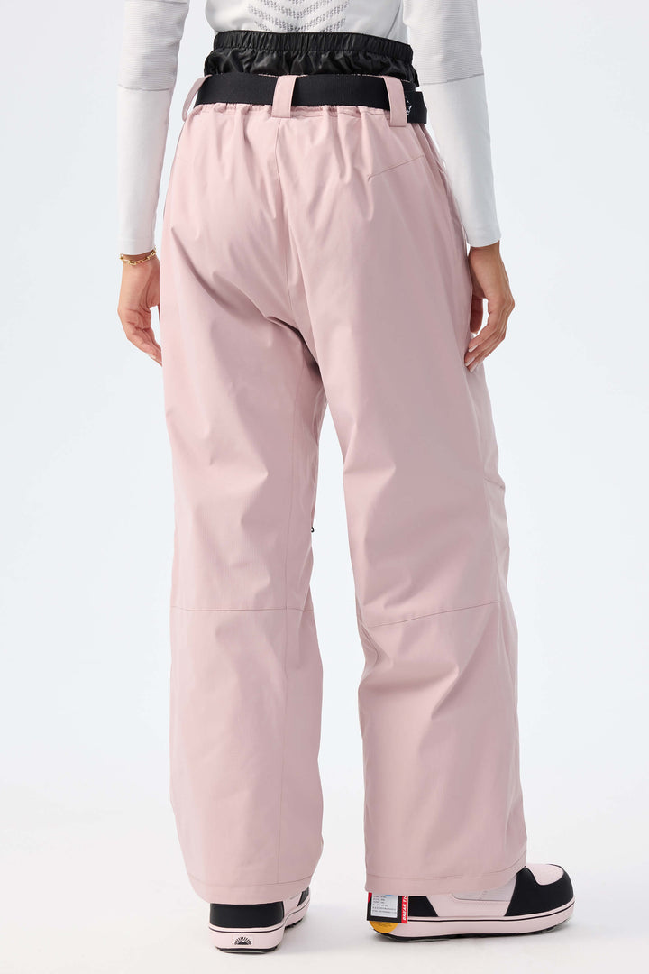 Women's Pink Recycled Minimalist Insulated Snow Pants