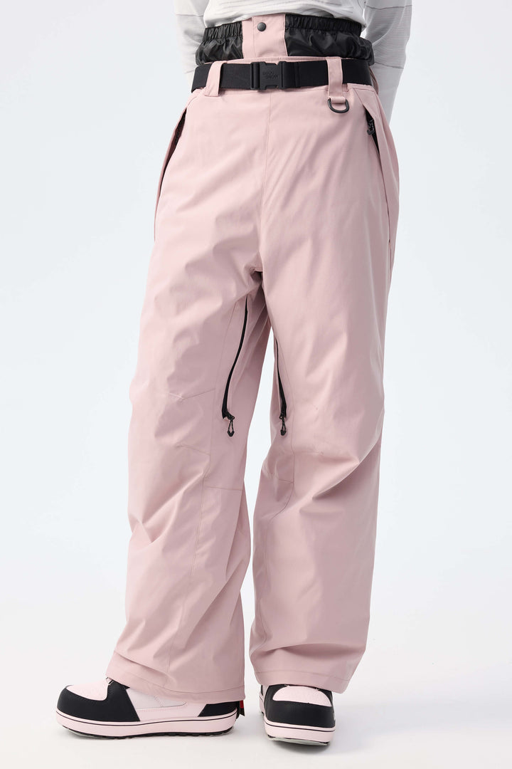 Women's Light Grey Recycled Minimalist Insulated Snow Pants
