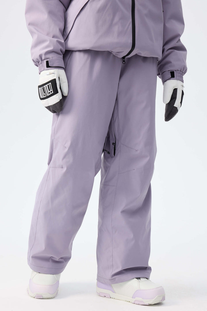 Women's Light Grey Recycled Minimalist Insulated Snow Pants