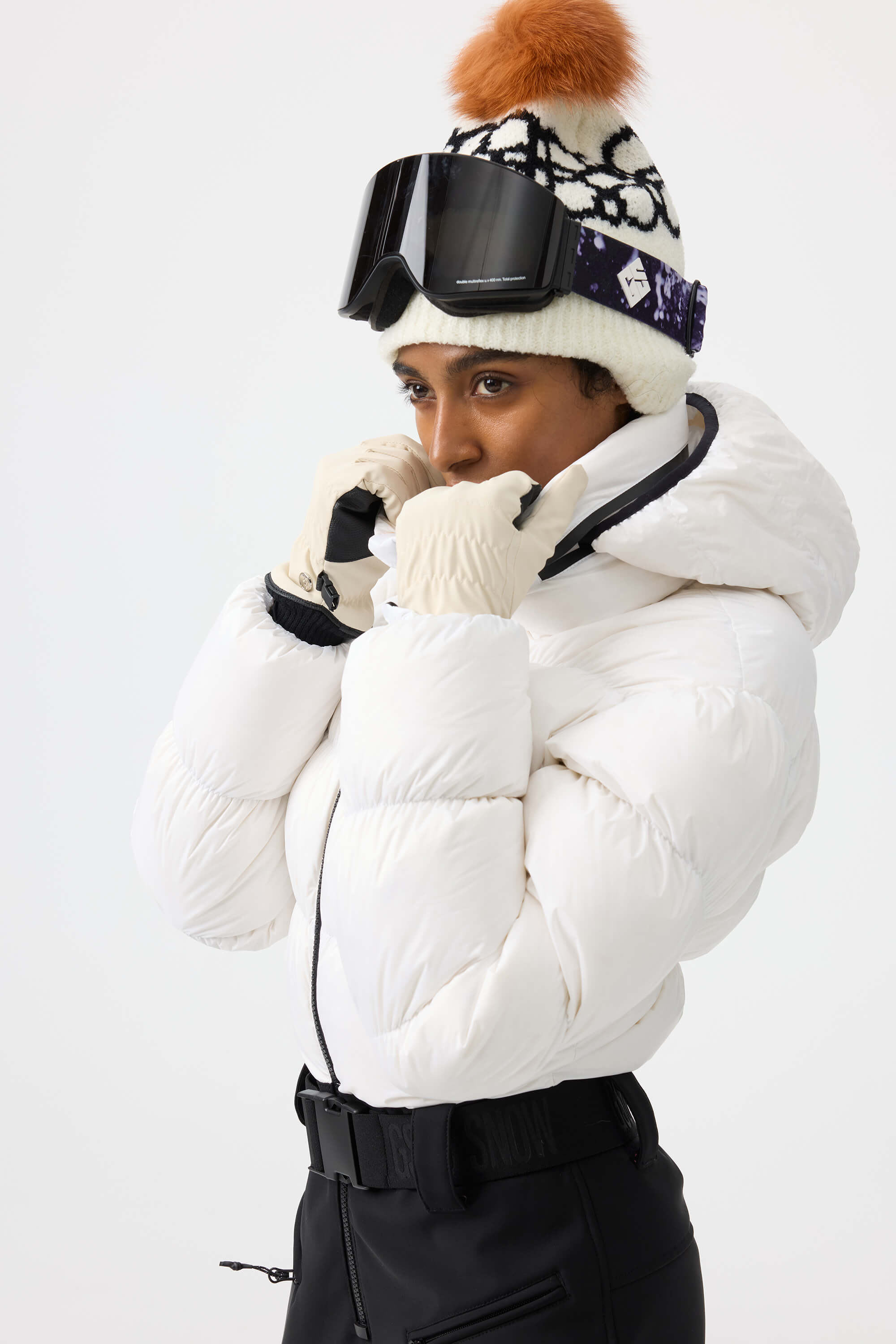 レディース ブラック 汚れ防止 ダウン ワンピース スキースーツ – GSou