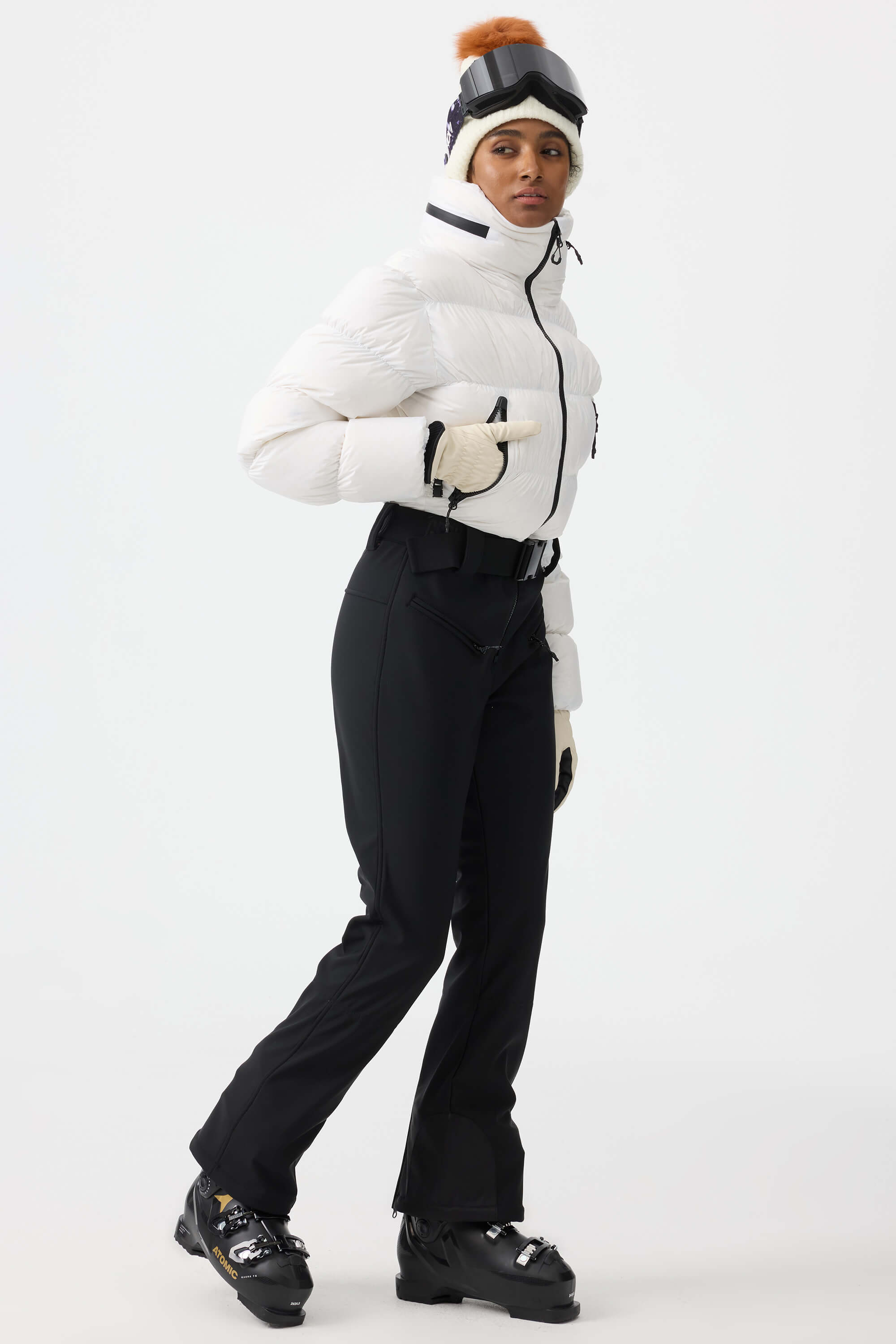 レディース ホワイト 汚れ防止 ダウン ワンピース スキーウェア – GSou