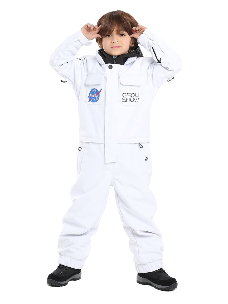 Gsou Snow Kid's Ski Suit One Piece Snowsuits Waterproof Ski Jumpsuits
