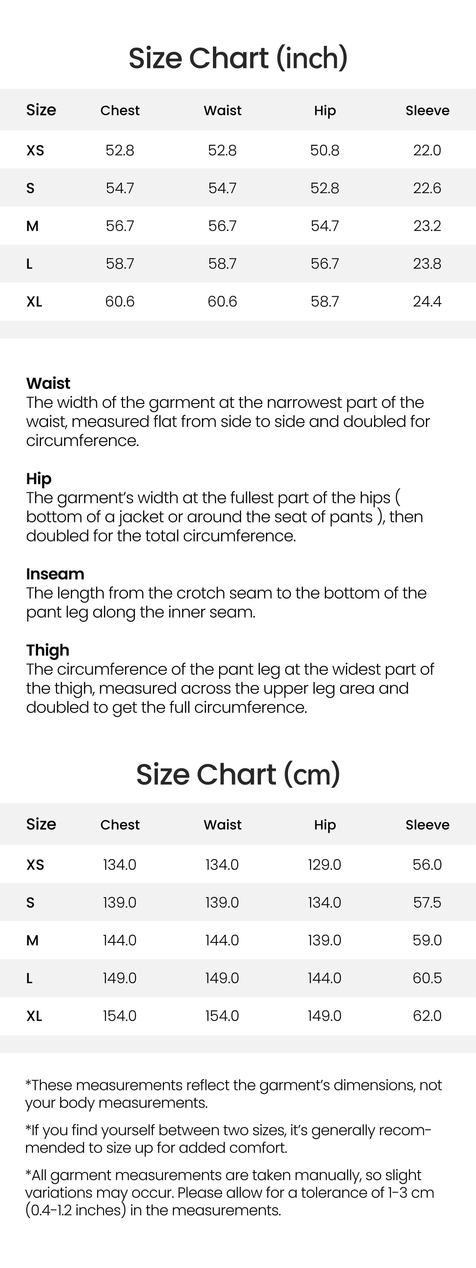 Product Size & Fit Image