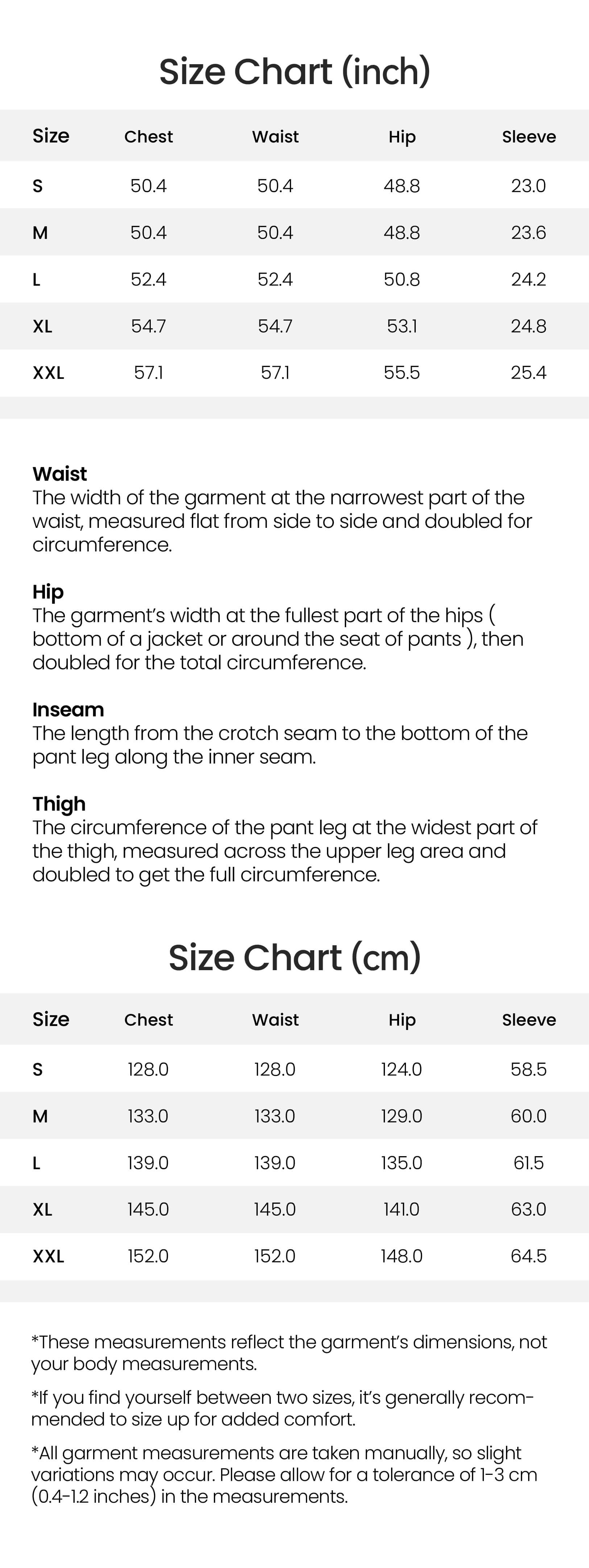 Product Size & Fit Image