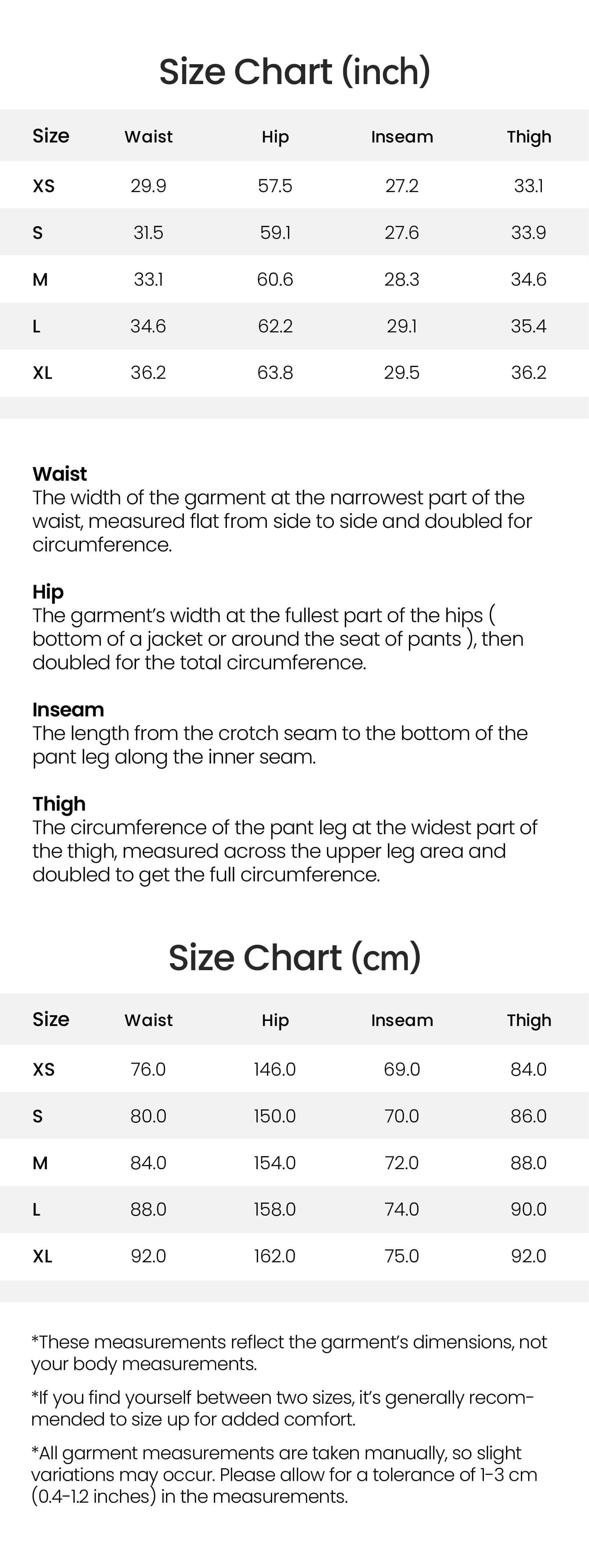 Product Size & Fit Image