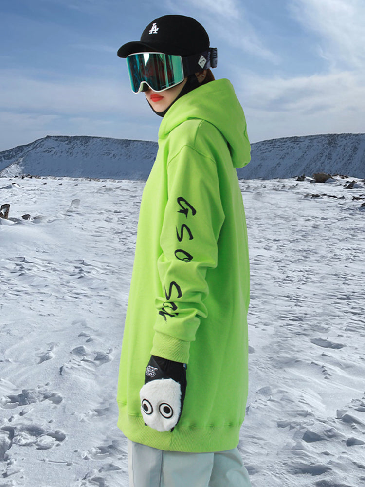 Gsou Snow Women's Couple Waterproof Ski Sweater Plus Fleece Windproof Warm Jacket Single And Double Board Pullover Ski Suit