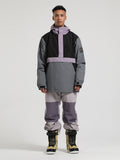 Gsou Snow Men's Colorblock Pullover Ski Suit