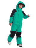 Gsou Snow Kid's Colorblock Waterproof Warm One Piece Ski Suit