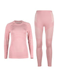 Gsou Snow Women's Pink Underwear Ski Equipment Quick-Drying Wicking Function Underwear Set
