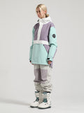 Gsou Snow Combinaison de ski à pull color block pour femme